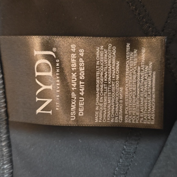 NYDJ Faux Leather Marilyn Straight Pants - Picture 7 of 12